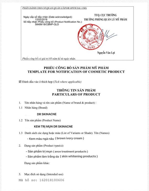 Có giấy chứng nhận an toàn