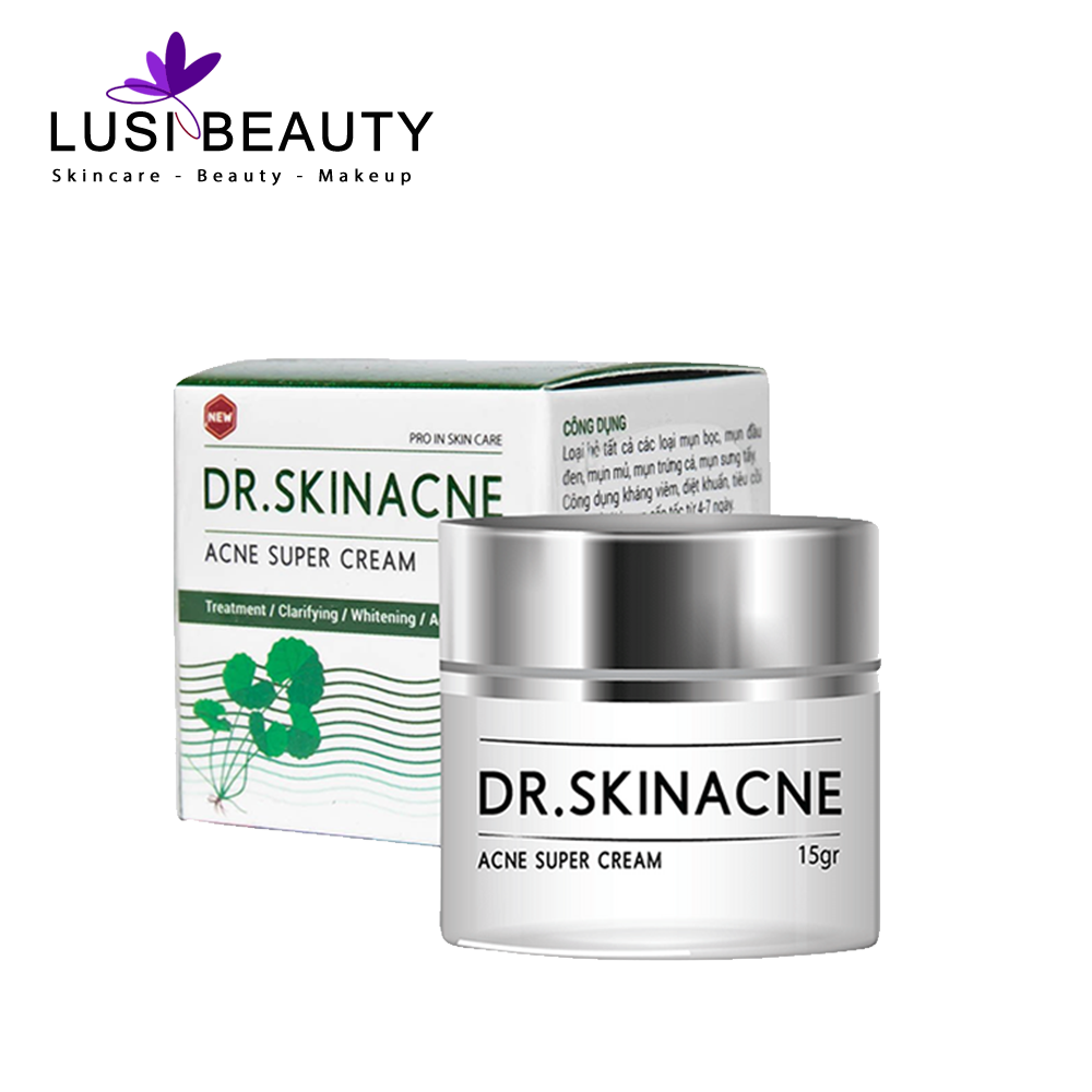 Kem Trị Mụn Rau Má Dr.Skinacne 15g Sạch mụn, Xóa thâm, Trắng da