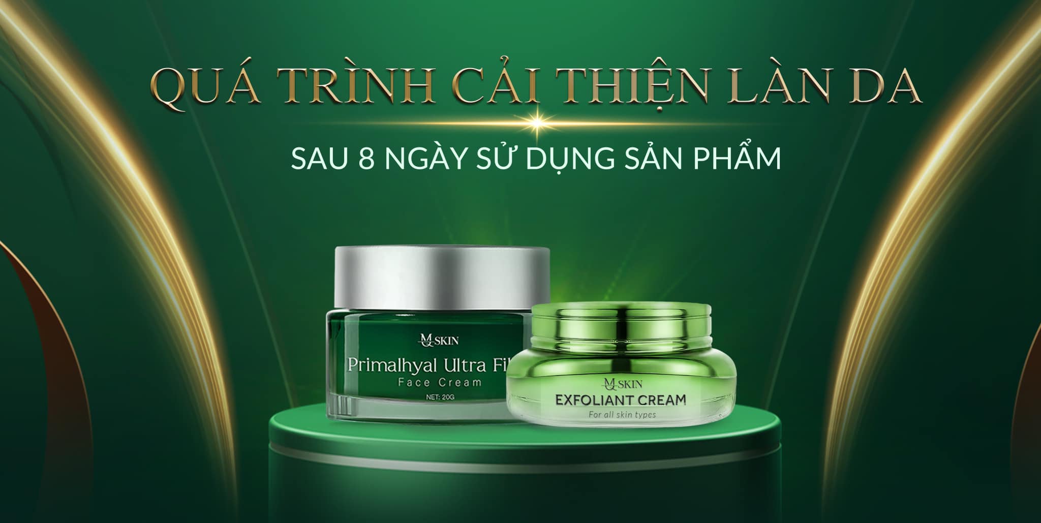 Qúa trình cải thiện da sau 8 ngày sử dụng