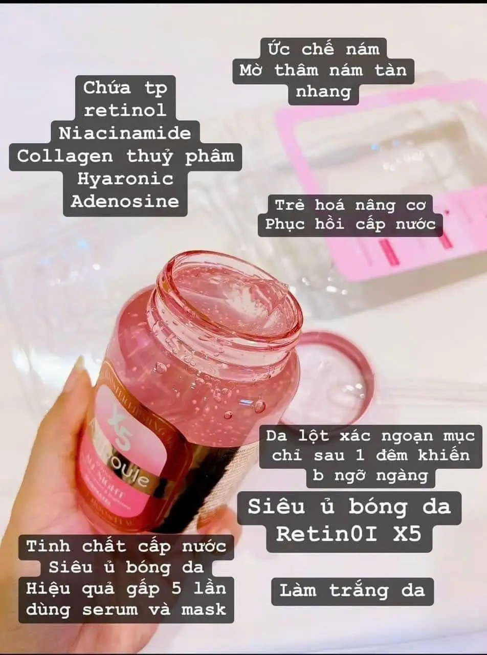 Công dụng Tinh Chất Ủ Bóng X5 retinol