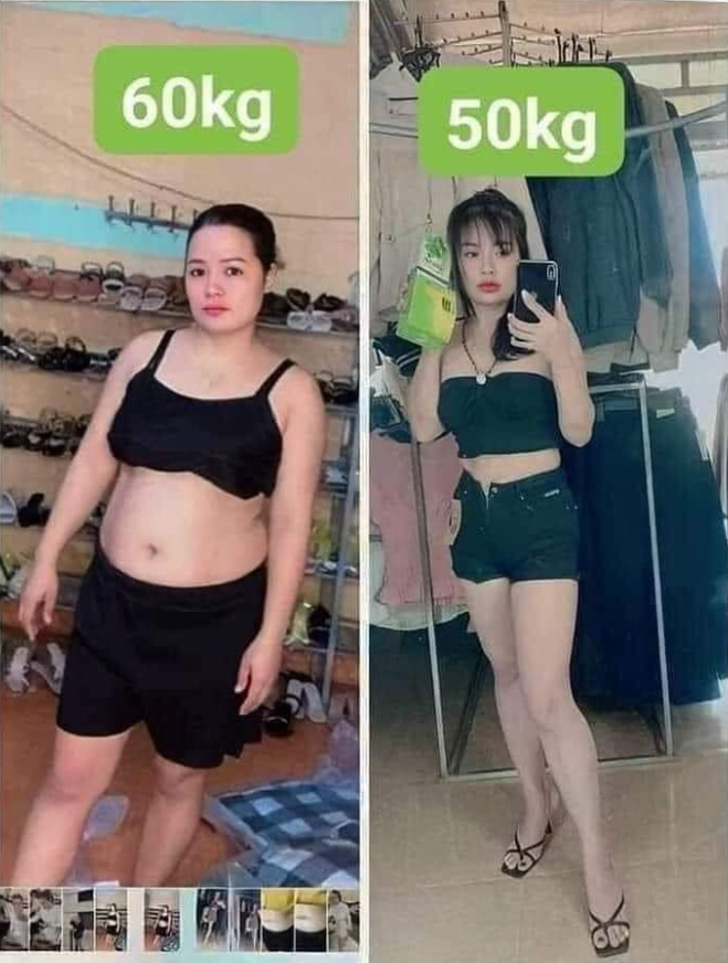 chị khách giảm từ 60 xuống 50 kg - giảm cân sờn lỳ