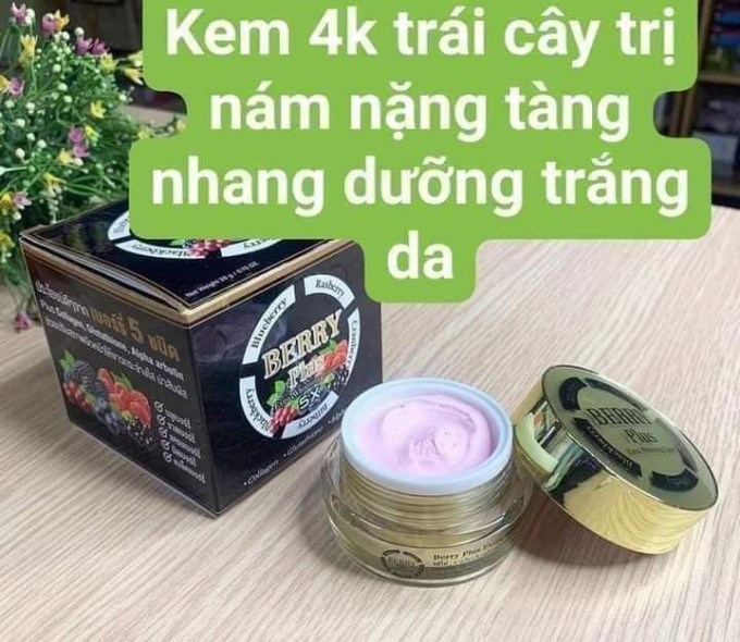 Kem Berry Plus 5x - Thành phần từ 4 loại trái cây