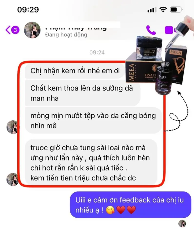 Phản hồi tích cực từ khách iu