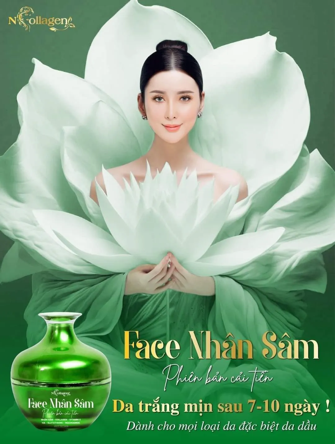 Giới Thiệu Kem Face Nhân Sâm Xanh N Collagen