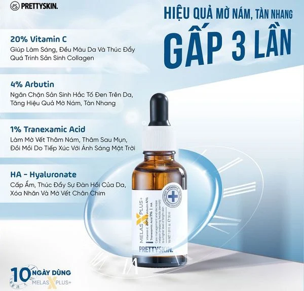 Thành phần Serum Melas Plus