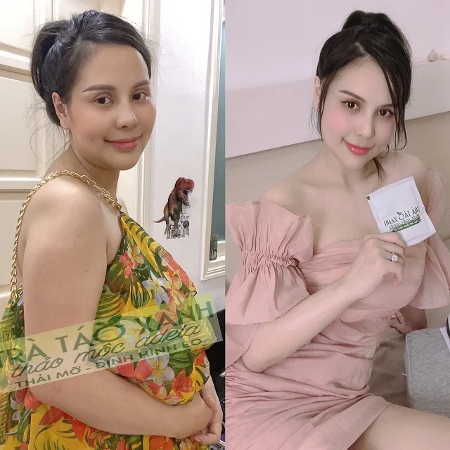 Trà Táo Xanh Giảm Cân Adela sử dụng lấy lại vóc dáng sau sinh