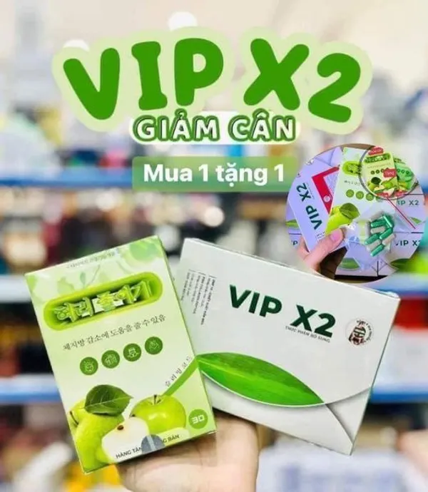 Giảm cân Vip X2 Tiến Hạnh mua 1 tặng 1 detox