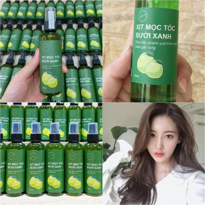 Xịt Mọc Tóc Bưởi Xanh - Kích Mọc Tóc Nhanh. Mềm, Mượt