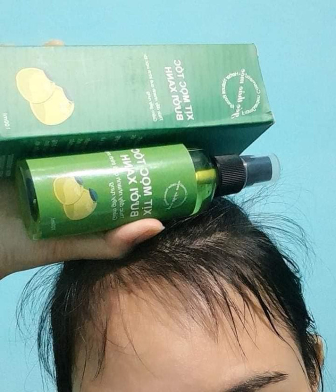 Xịt Mọc Tóc Bưởi Xanh mọc tóc nhanh chóng, mềm, mượt