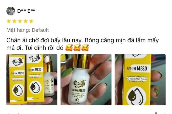 Serum Meso Fairy thật sự hiệu quả trong việc dưỡng ẩm và làm căng bóng da