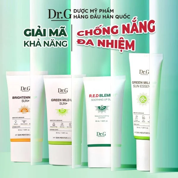 Kem Chống Nắng Dr.G là sản phẩm nổi bật trong dòng dược mỹ phẩm đến từ Hàn Quốc