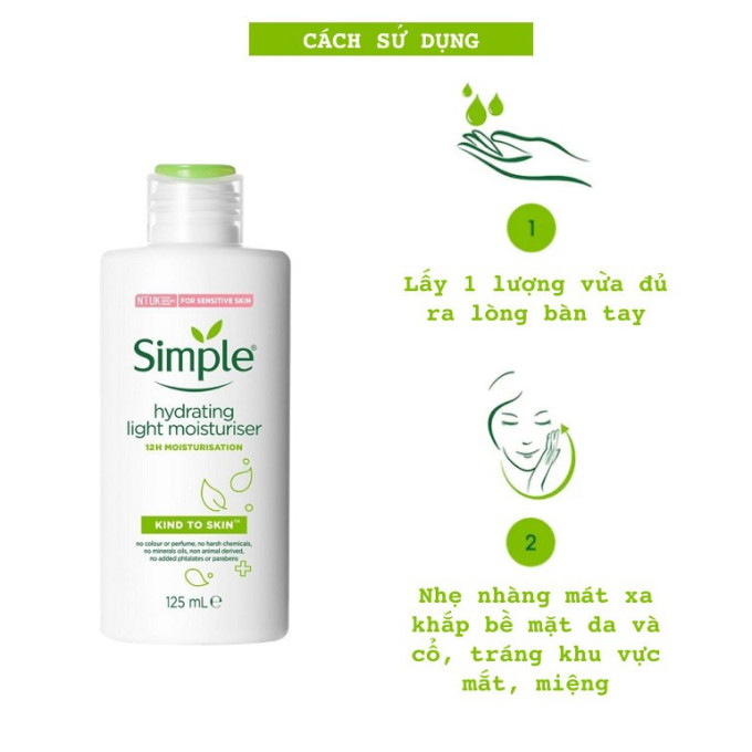 Hướng dẫn sử dụng Sữa Dưỡng Ẩm Simple đạt hiệu quả tốt nhất