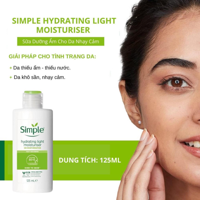 Công dụng Sữa Dưỡng Ẩm Simple