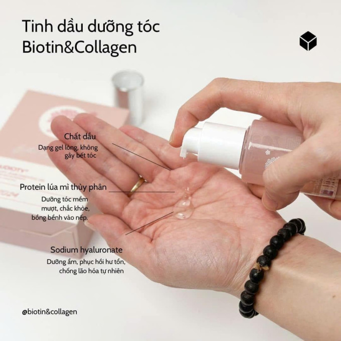 Cho 1-2 giọt serum vào lòng bàn tay và xoa đều lên tóc