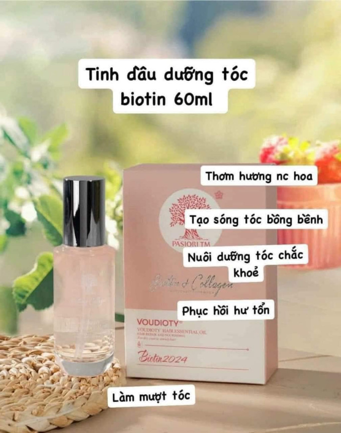 Sản phẩm chứa Biotin và Collagen, nổi tiếng với khả năng phục hồi và nuôi dưỡng tóc từ sâu bên trong