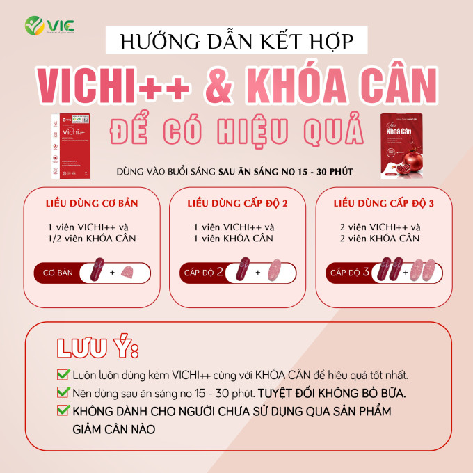 Hướng dẫn sử dụng Giảm Cân Vichi đúng cách hiệu quả nhất