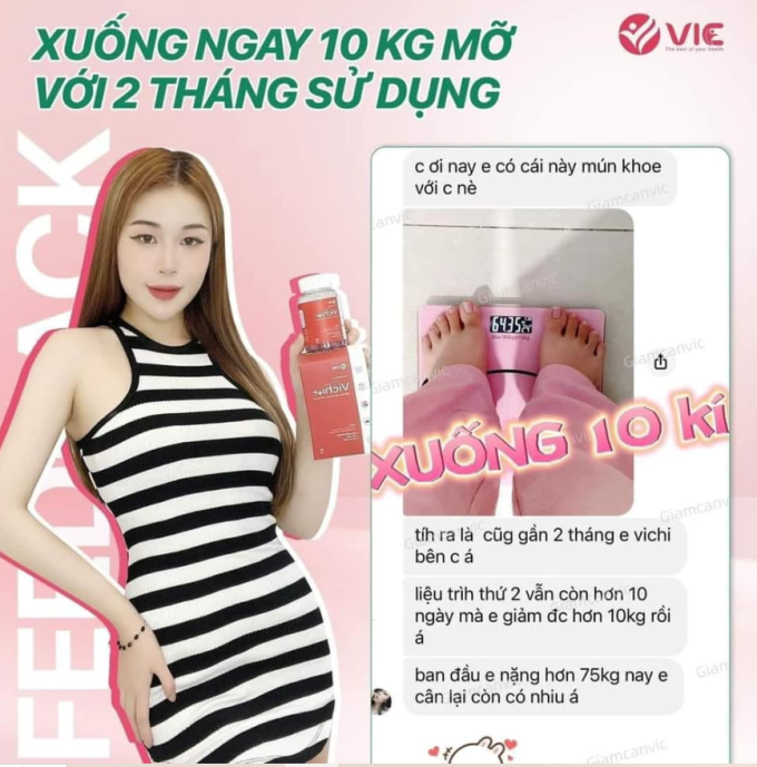 giảm cân vichi giúp giảm 10 kg