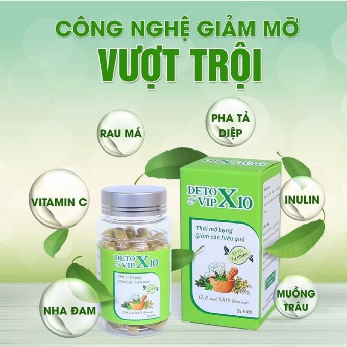 Detox Vip X10 - Giảm Cân Nhanh, An Toàn, Hiệu Quả