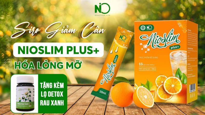 Siro Giảm Cân Nio Slim Plus + Detox Rau Củ Giảm 5-7Kg
