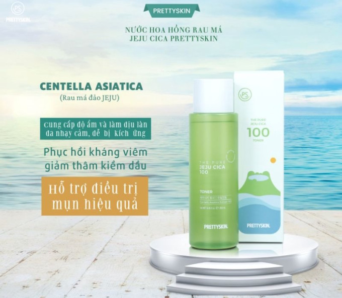 Toner Rau Má Pretty Skin - Dành Cho Da Dầu Mụn
