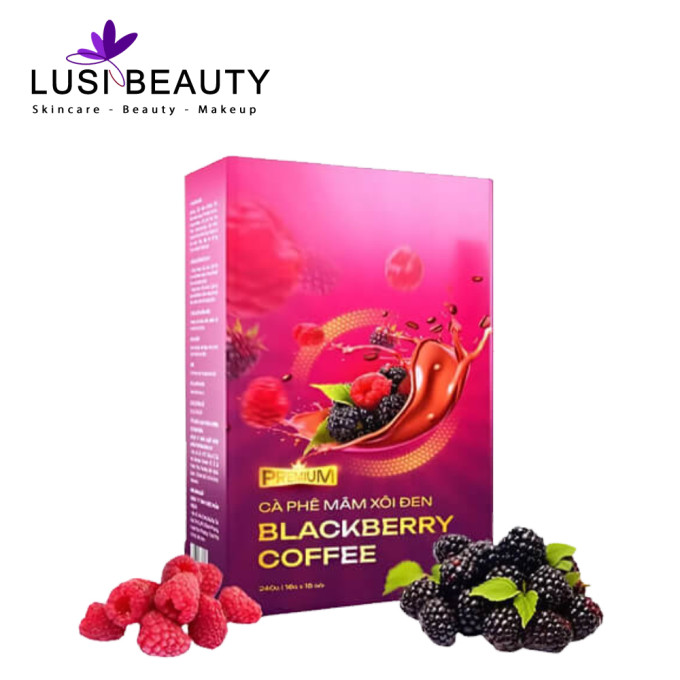 Cà Phê Mâm Xôi Đen Blackberry Coffee 15 Gói