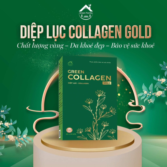 Diệp Lục Collagen Gold - Giúp Sáng Da, Đẹp Da, Cân Bằng Nội Tiết Tố