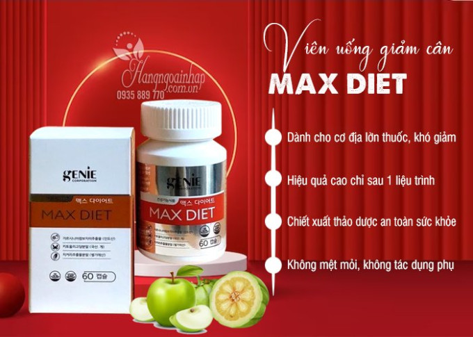 Công dụng Giảm Cân Max Diet