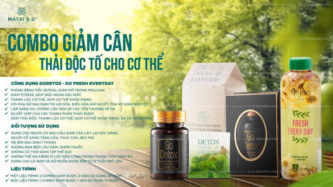 Công dụng Giảm cân Go Detox