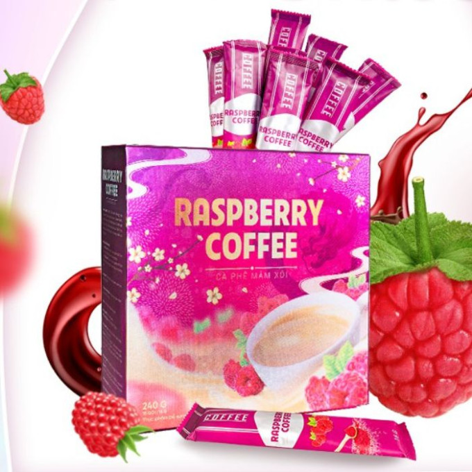 Cà Phê Giảm Cân Mâm Xôi Raspberry Coffee – Hộp 15 Gói Hàng Chính Hãng