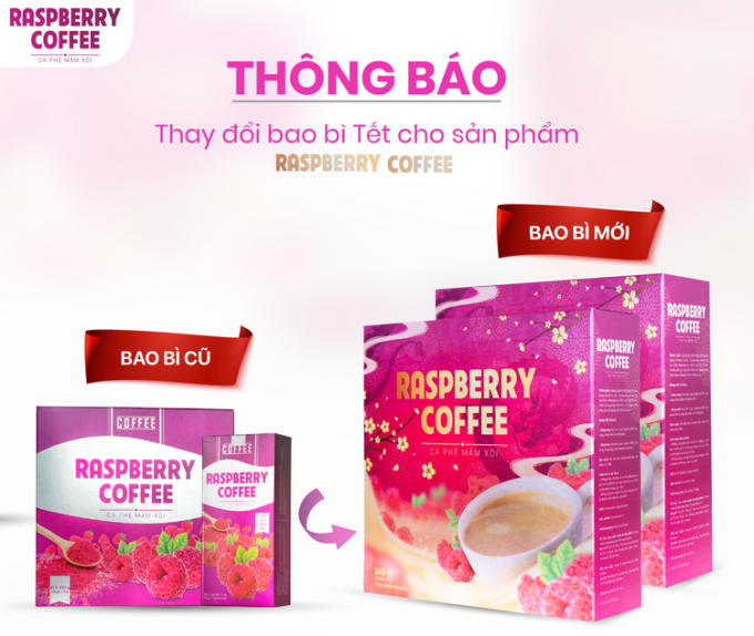 Cà Phê Giảm Cân Mâm Xôi Raspberry Coffee – Hộp 15 Gói Hàng Chính Hãng