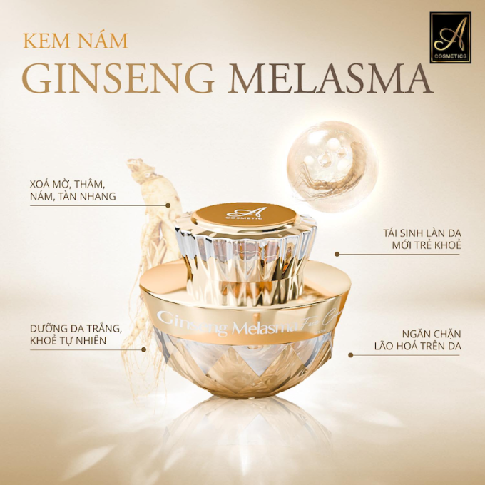 Công dụng Face Nám Nhân Sâm A Cosmetics