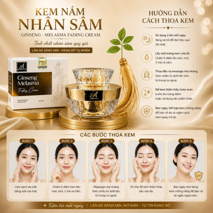 Thành phần Face Nám Nhân Sâm A Cosmetics